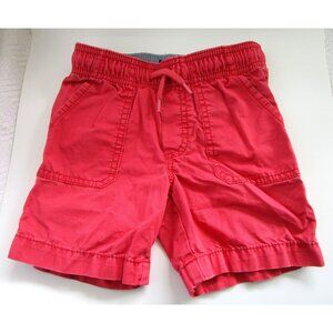 Genuine Oshkosh B'Gosh Boys 3T Red 100% Cotton Shorts - Pockets & Drawstring